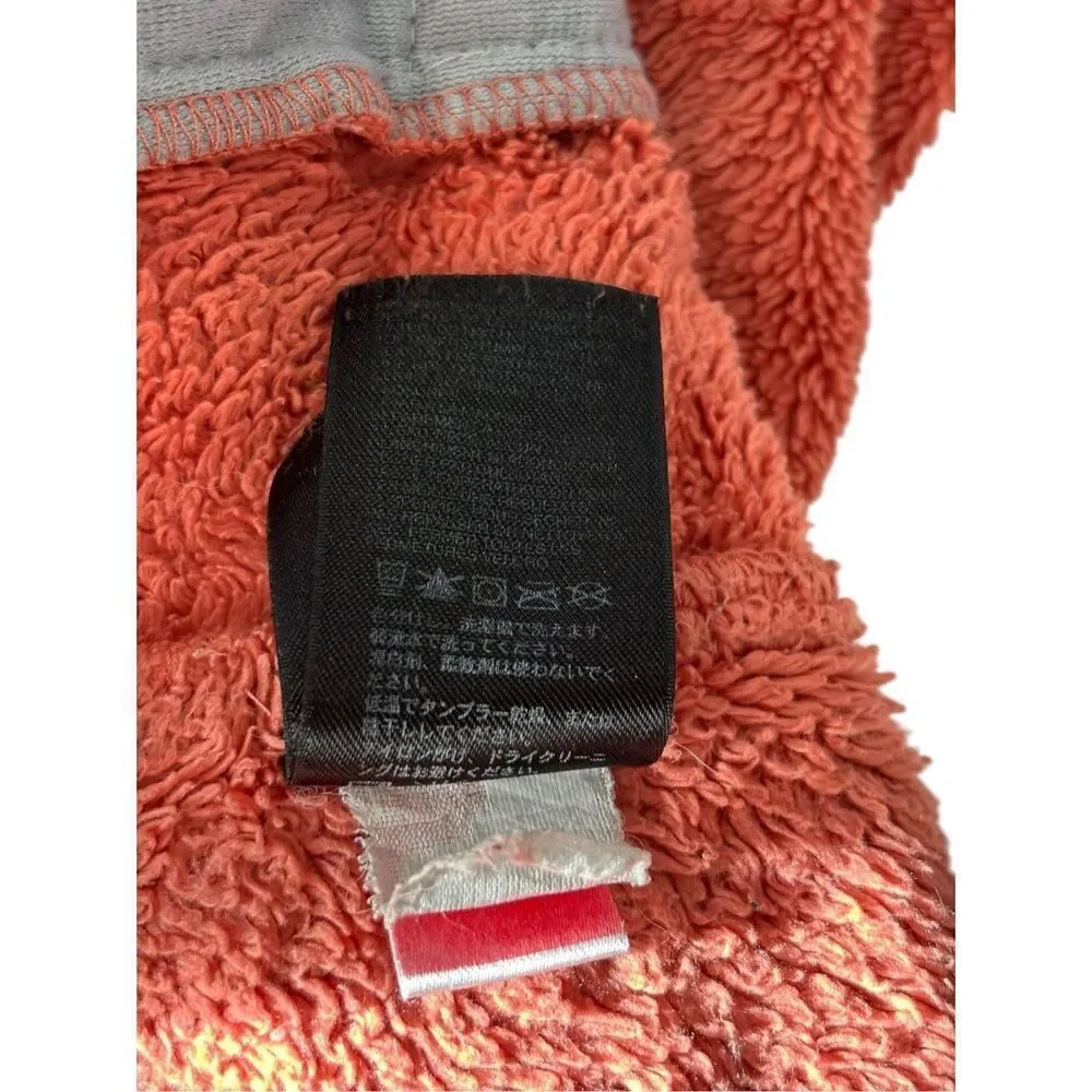 The North Face Fleece Jacket Youth XL Juniors Full Zip Coral Gray